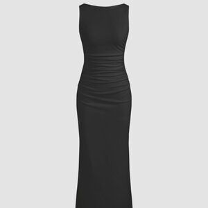 NWT boat neck maxi dress - black - XL